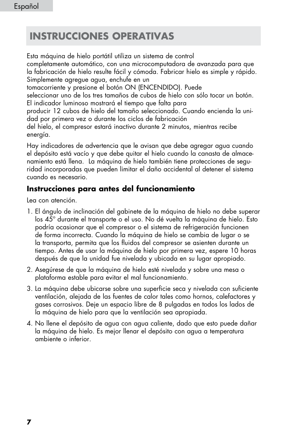 Instrucciones operativas | haier HPIM25S User Manual | Page 32 / 39