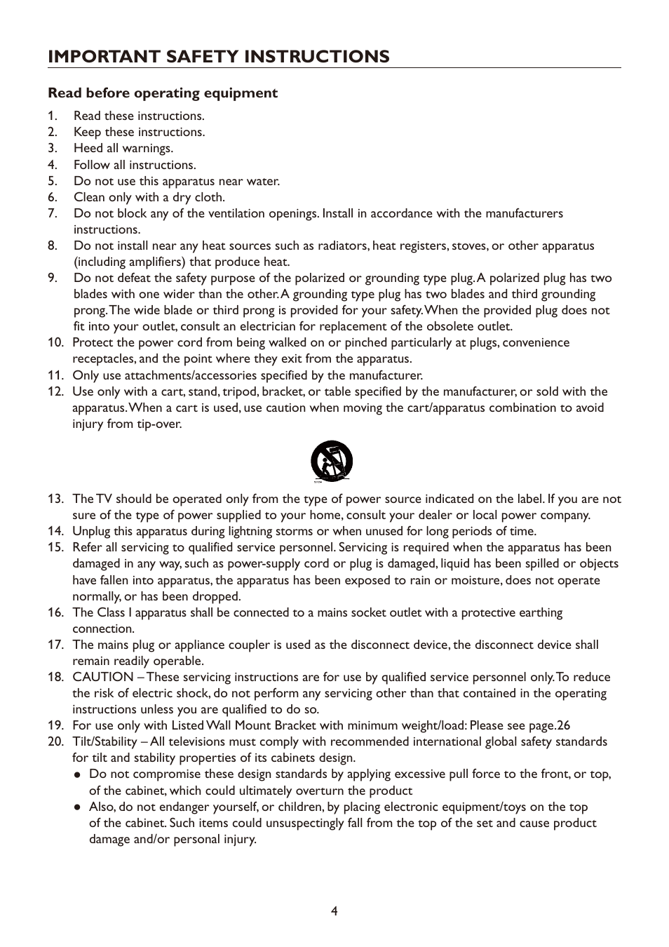 Important safety instructions | haier LT19A1 User Manual | Page 6 / 38