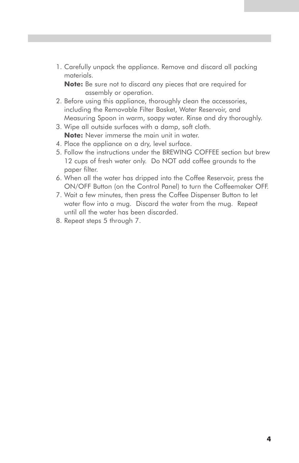 Operating instructions | haier HCS10B User Manual | Page 5 / 10