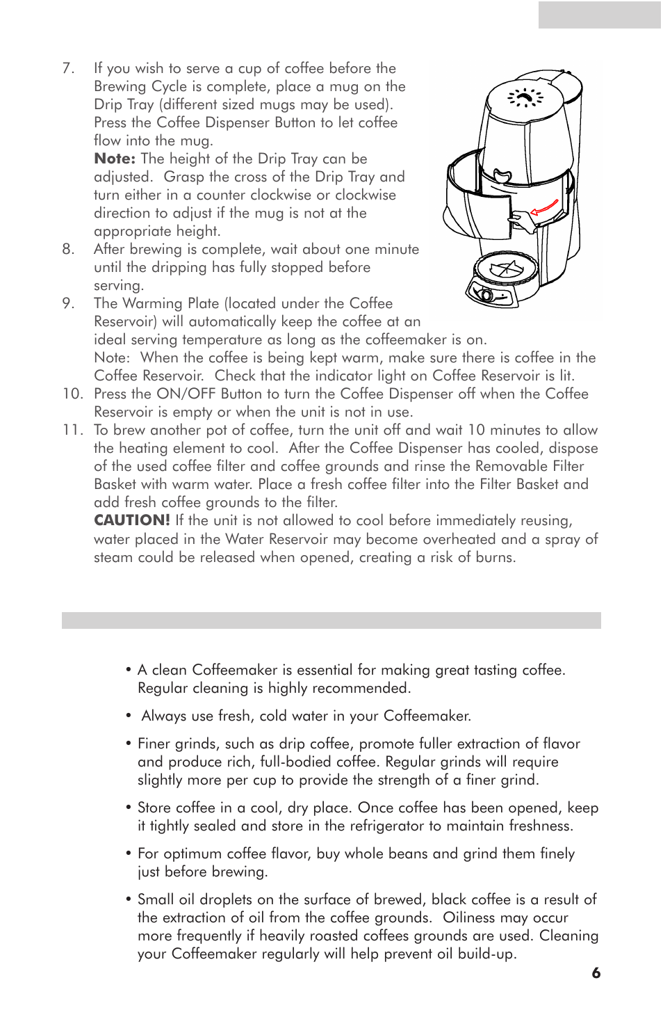 Hints for brewing great tasting coffee | haier HCS10B User Manual | Page 7 / 10