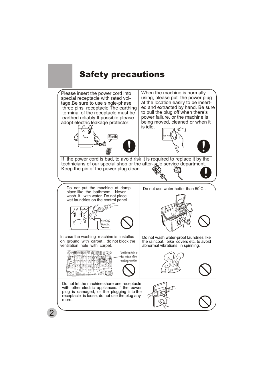 Safety precautions | haier HWM150-0623S User Manual | Page 4 / 19