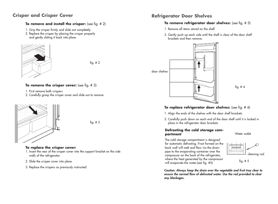 Crisper and crisper cover, Refrigerator door shelves | haier HR-245U User Manual | Page 8 / 8