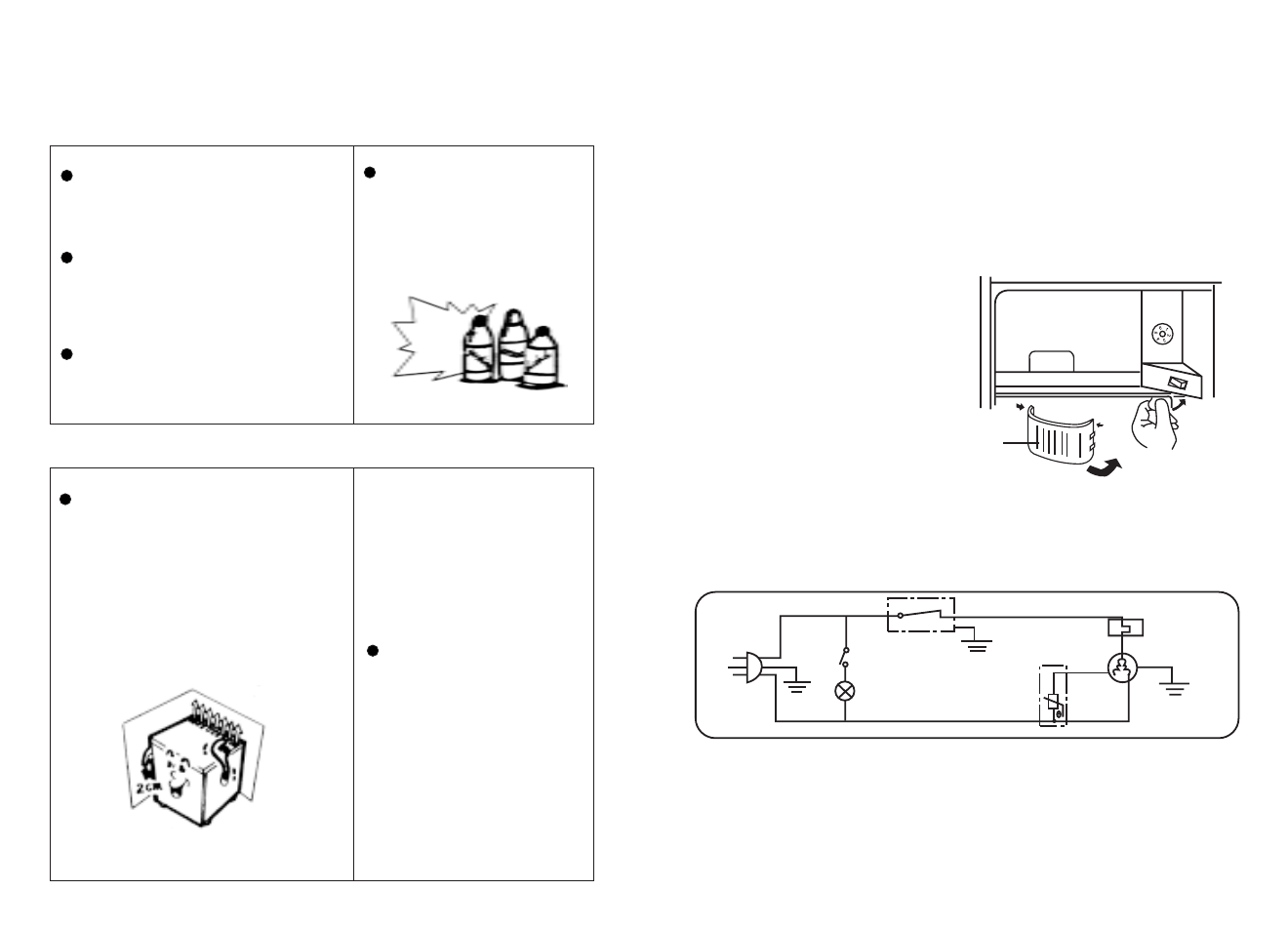 Notice, Setting up, Lamp and lamp replacement | Electrical diagram | haier HR-170T/A User Manual | Page 3 / 5