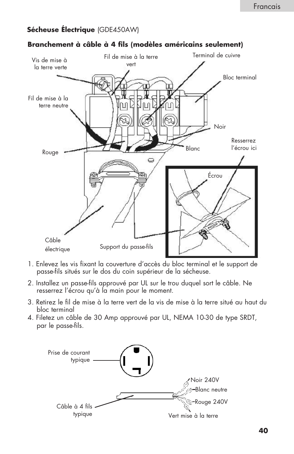 Francais | haier GDE/GDG450AW User Manual | Page 41 / 80