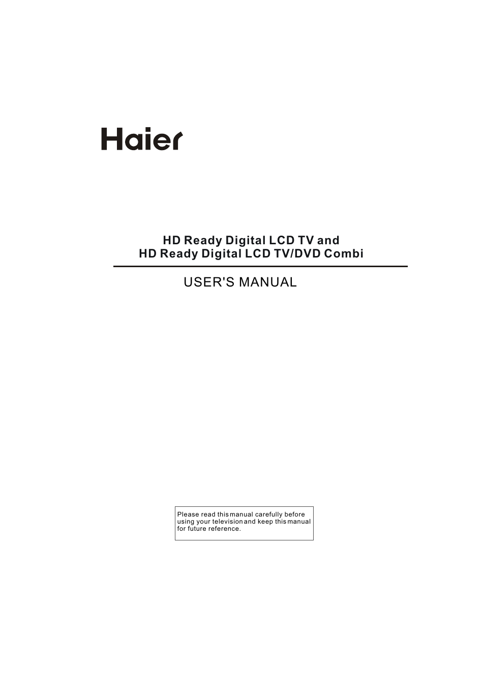 haier LT22R3CBW User Manual | 44 pages