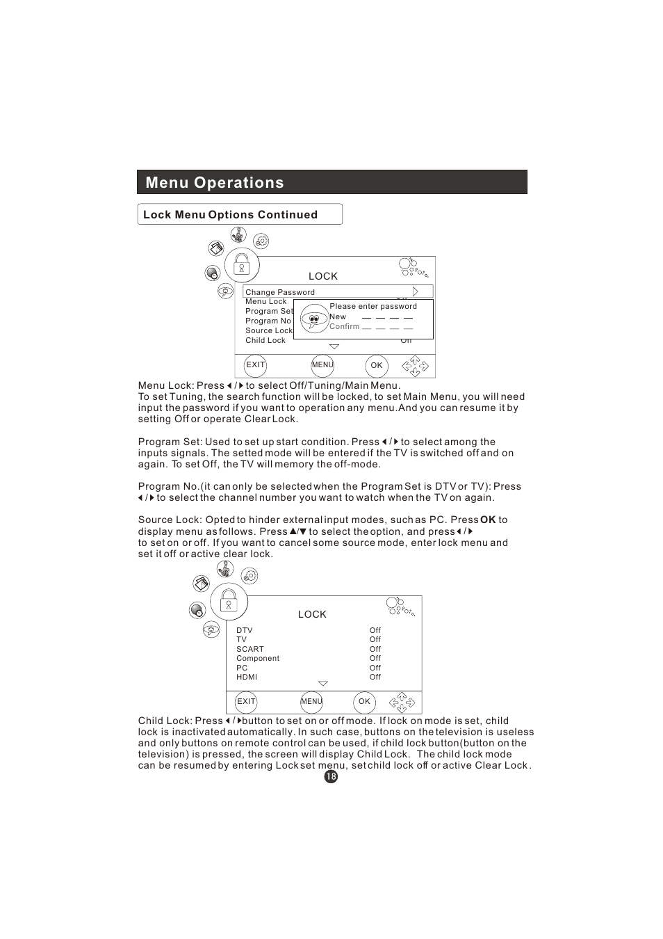 Menu operations | haier LT22R3CBW User Manual | Page 19 / 44