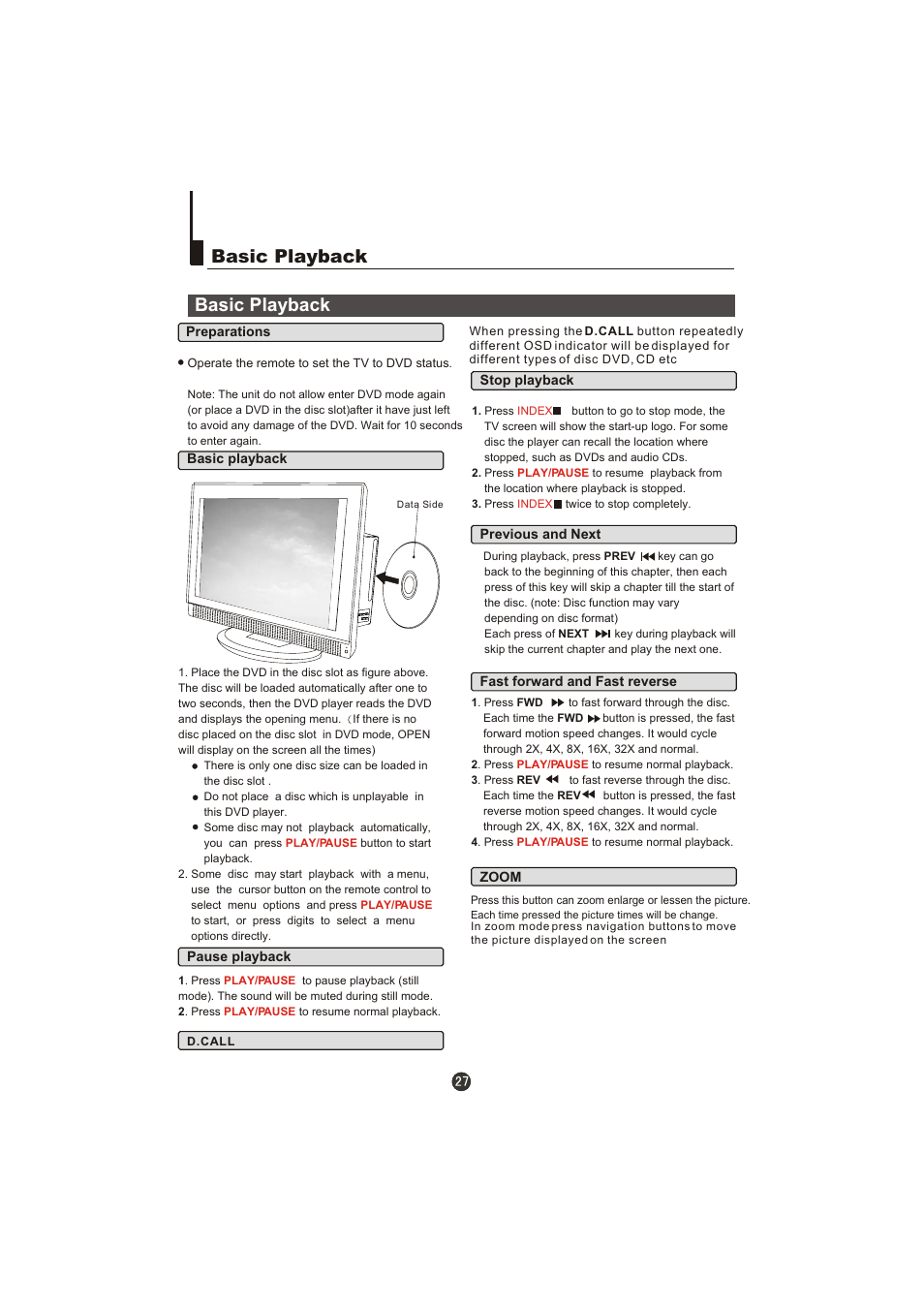 Basic playback | haier LT22R3CBW User Manual | Page 28 / 44