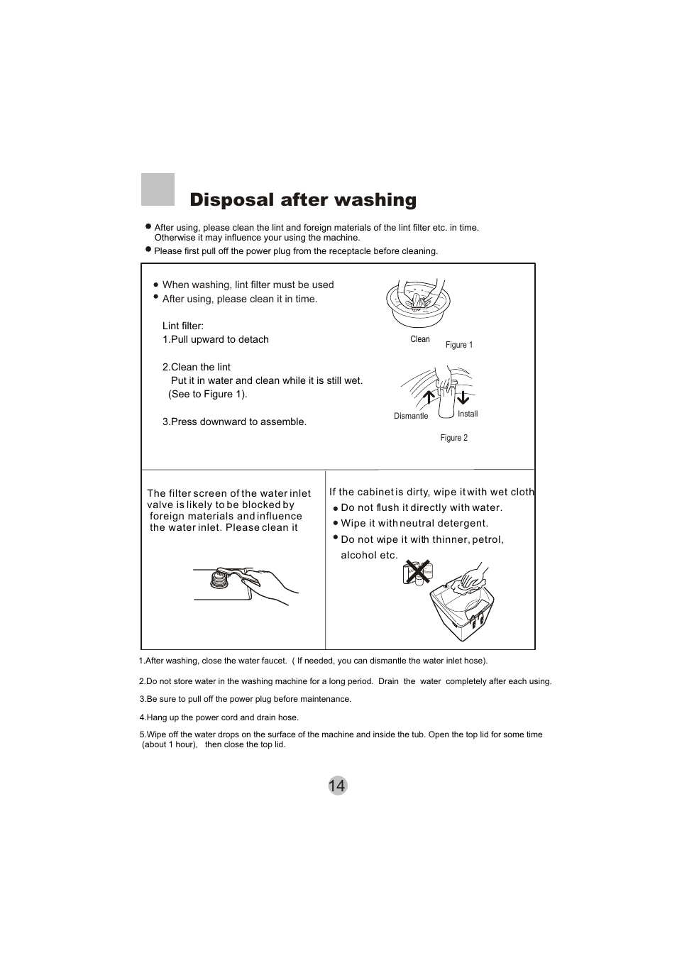 Disposal after washing | haier HWM50-10 User Manual | Page 16 / 18