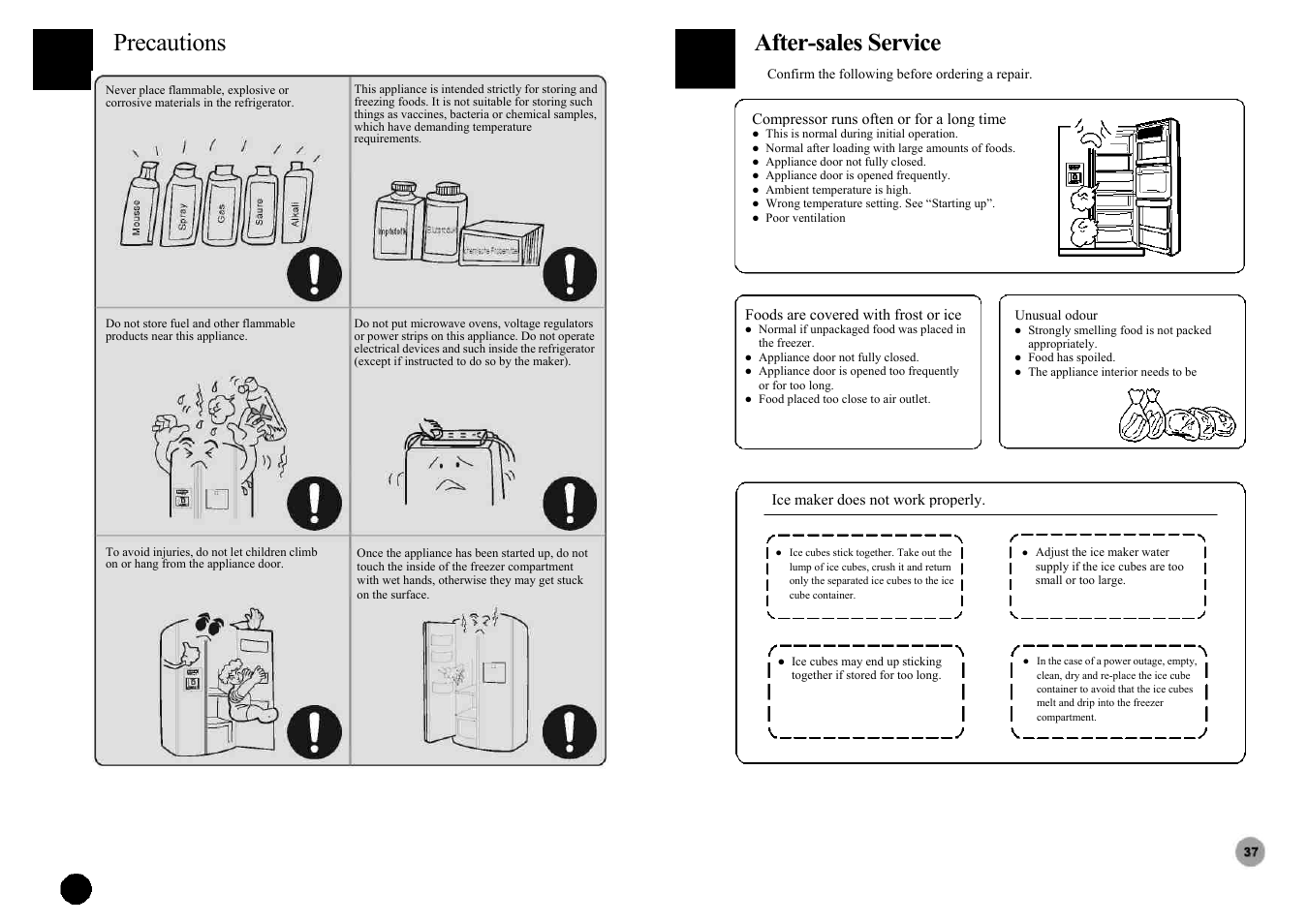 Precautions, After-sales service | haier HRF-663ASB2*  EN User Manual | Page 6 / 22
