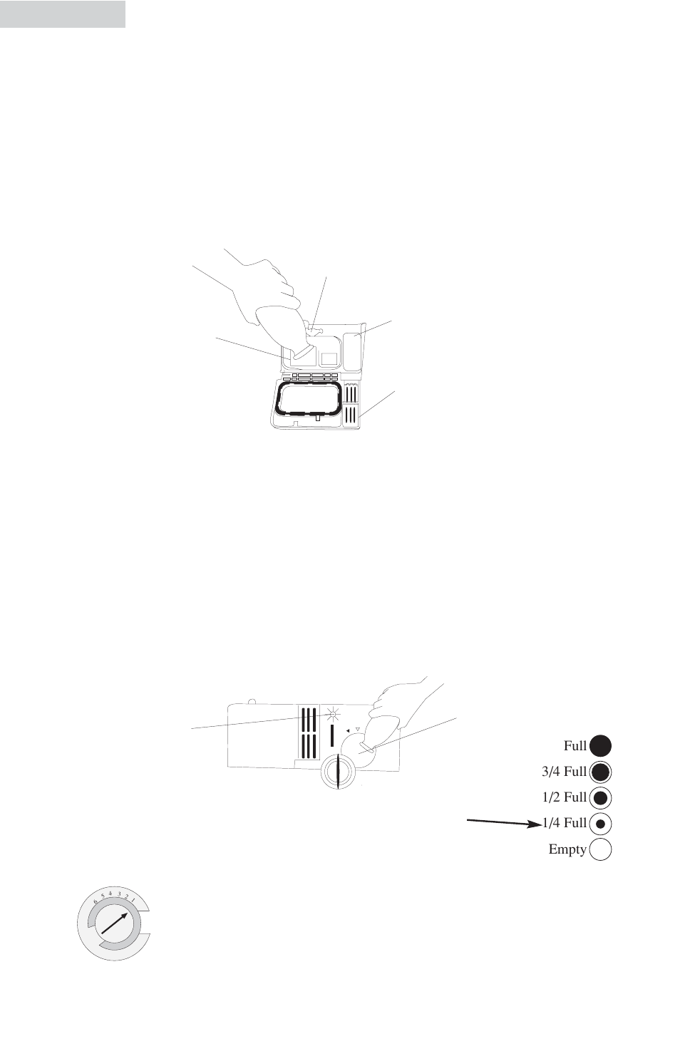 Pouring dishwasher detergent, Pouring liquid rinse agent into the dispenser | haier HDB18EB User Manual | Page 16 / 29