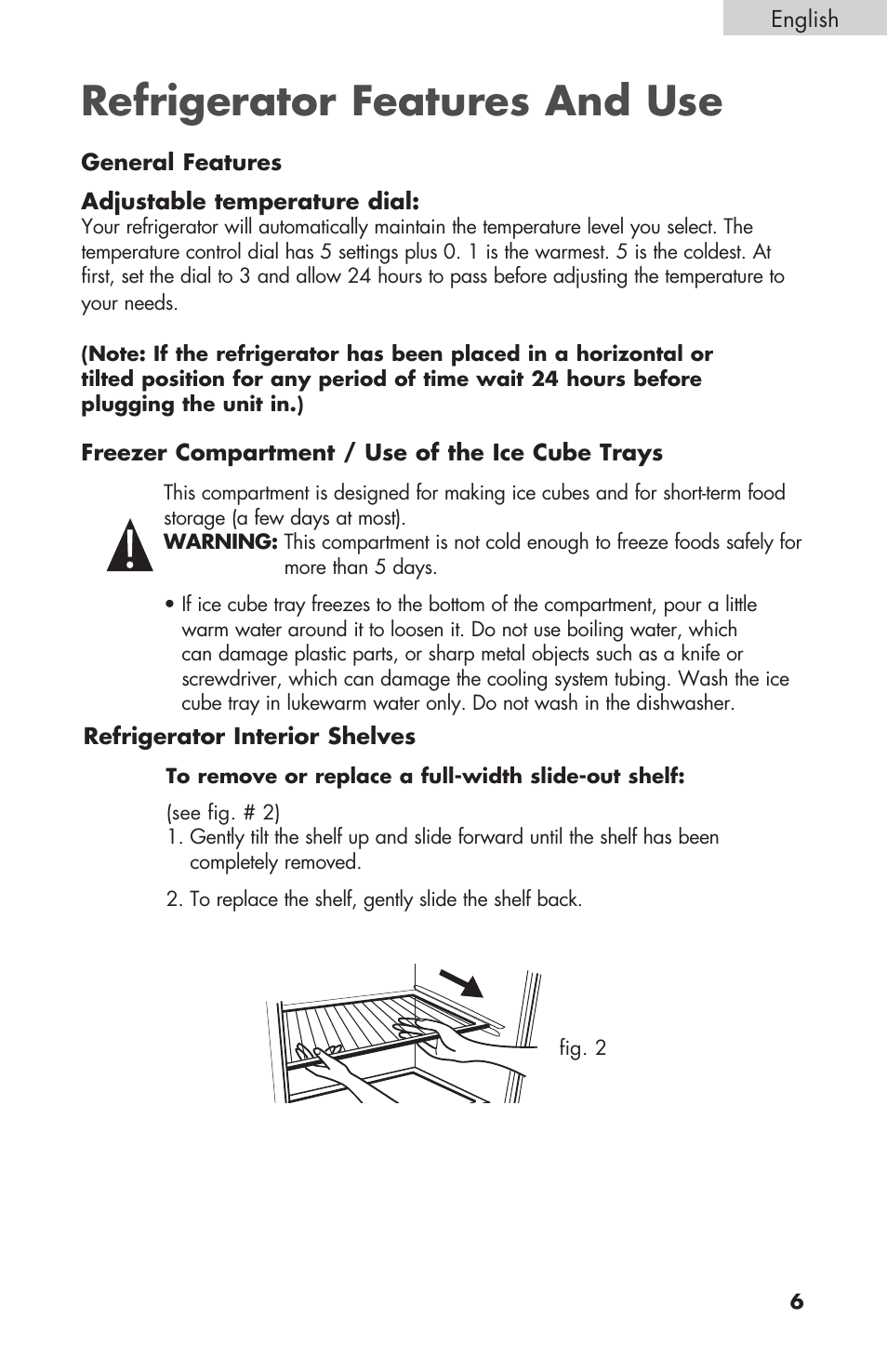 Refrigerator features and use | haier BCF27B User Manual | Page 7 / 40
