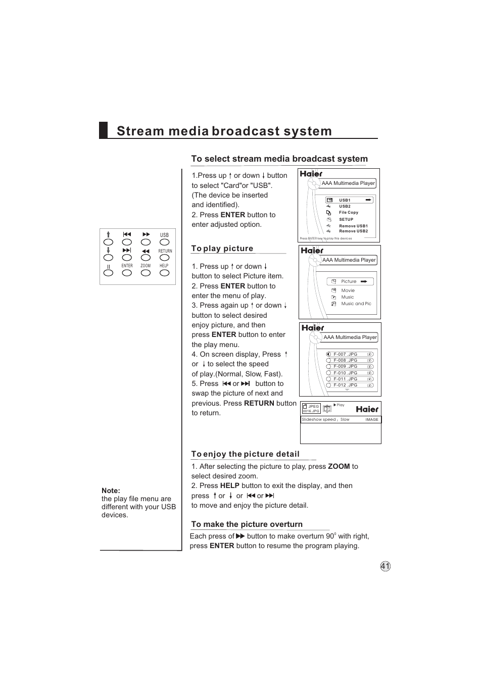 Stream media broadcast system | haier L32A9 -AK User Manual | Page 44 / 53