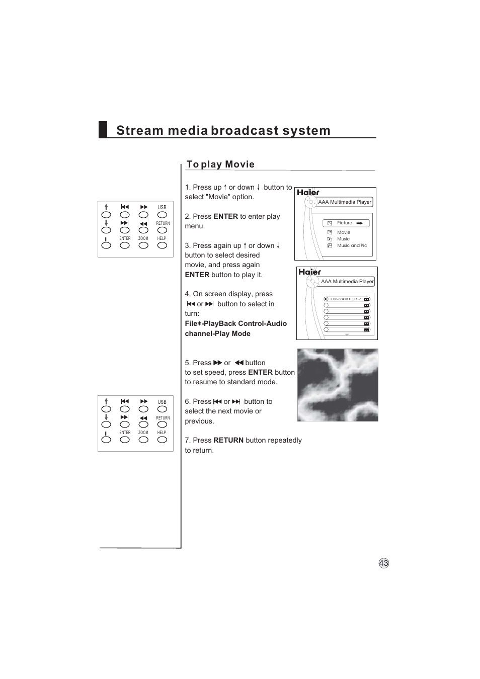 Stream media broadcast system | haier L32A9 -AK User Manual | Page 46 / 53