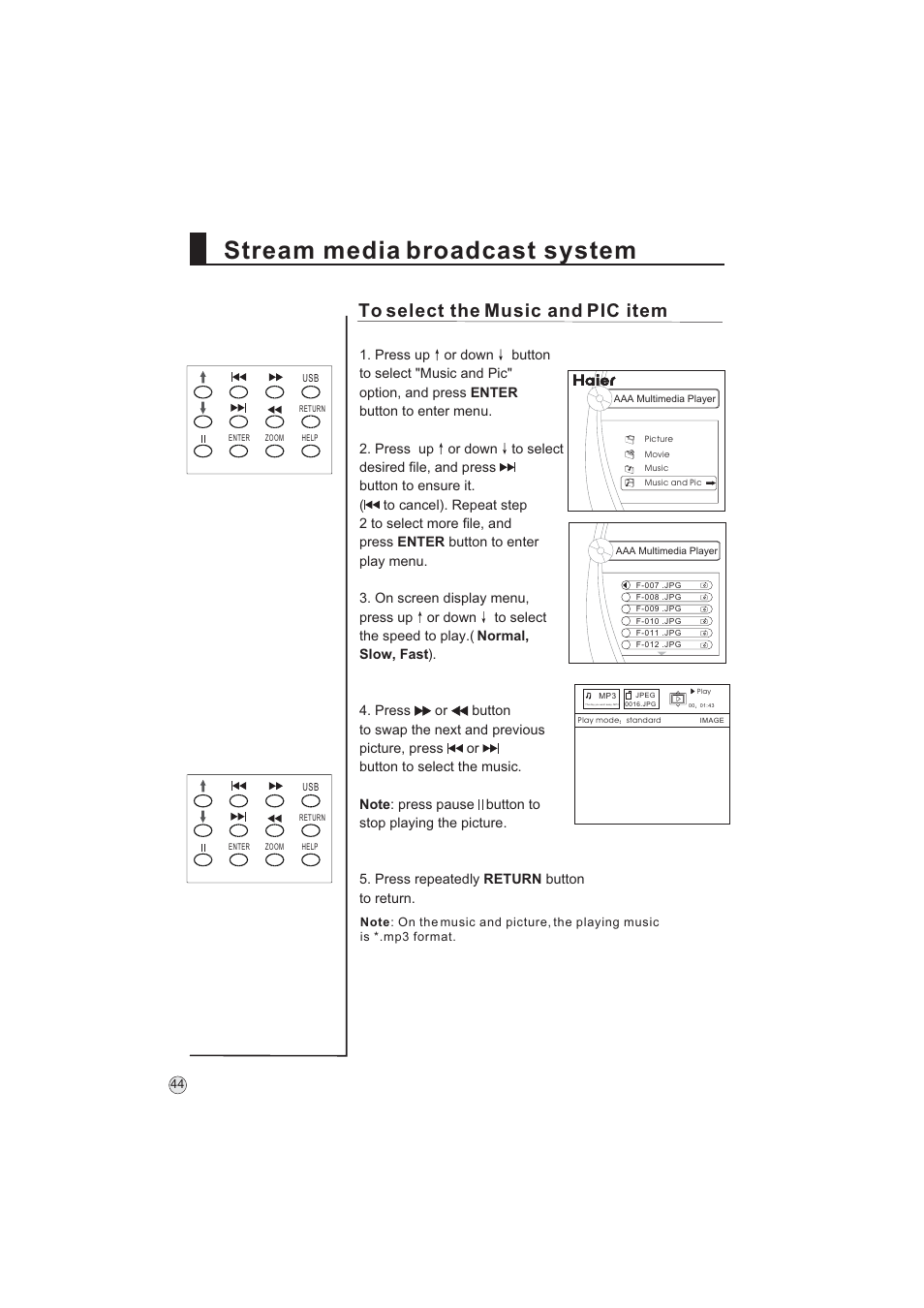 Stream media broadcast system | haier L32A9 -AK User Manual | Page 47 / 53