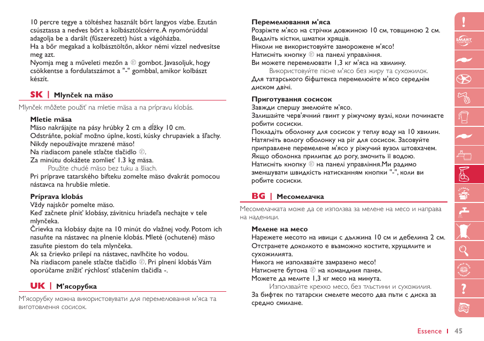 Philips HR 7768 User Manual | Page 45 / 88