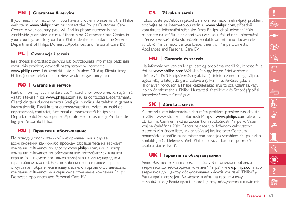 Philips HR 7768 User Manual | Page 67 / 88