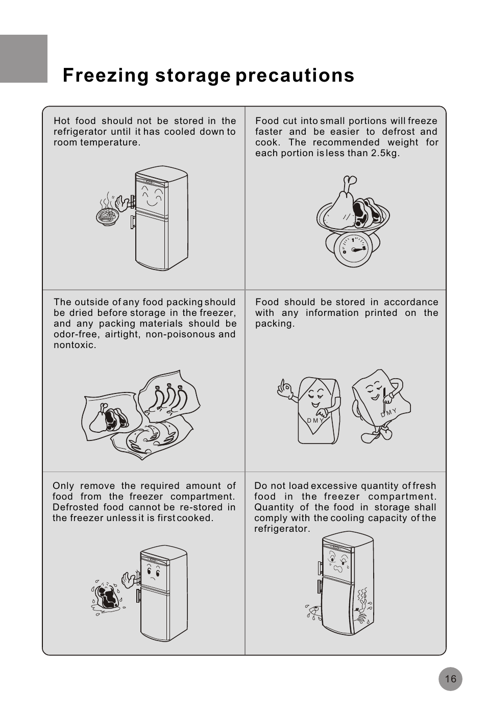 Т³гж 18, Freezing storage precautions | haier HRF-516FKA User Manual | Page 18 / 26