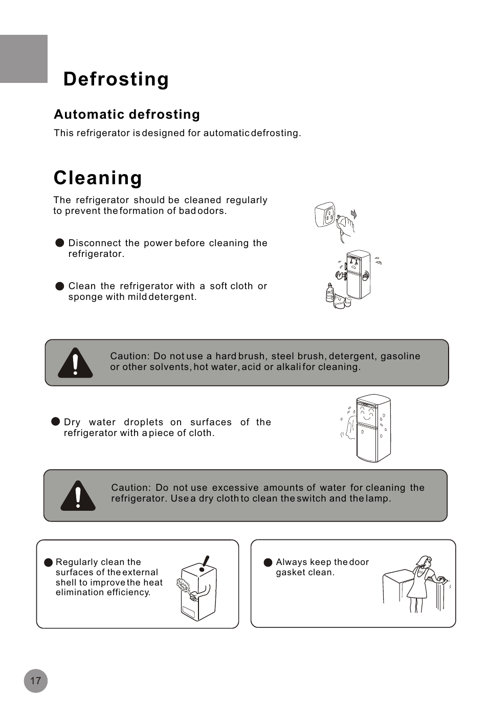 Т³гж 19, Cleaning, Defrosting | Automatic defrosting | haier HRF-516FKA User Manual | Page 19 / 26