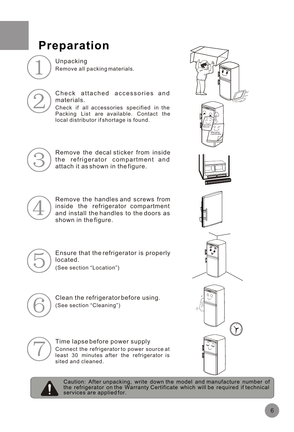Т³гж 8, Preparation | haier HRF-516FKA User Manual | Page 8 / 26