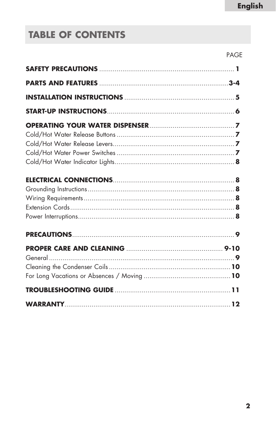 haier WDNS32BW User Manual | Page 3 / 38