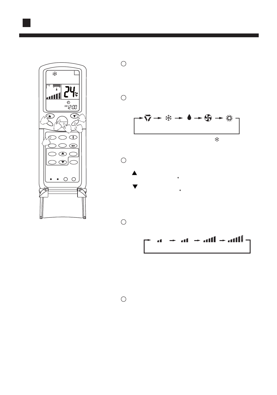 Operation, Cooling, Low mid high auto | Remote controller auto cool dry fan heat | haier AS072XHERA User Manual | Page 12 / 33