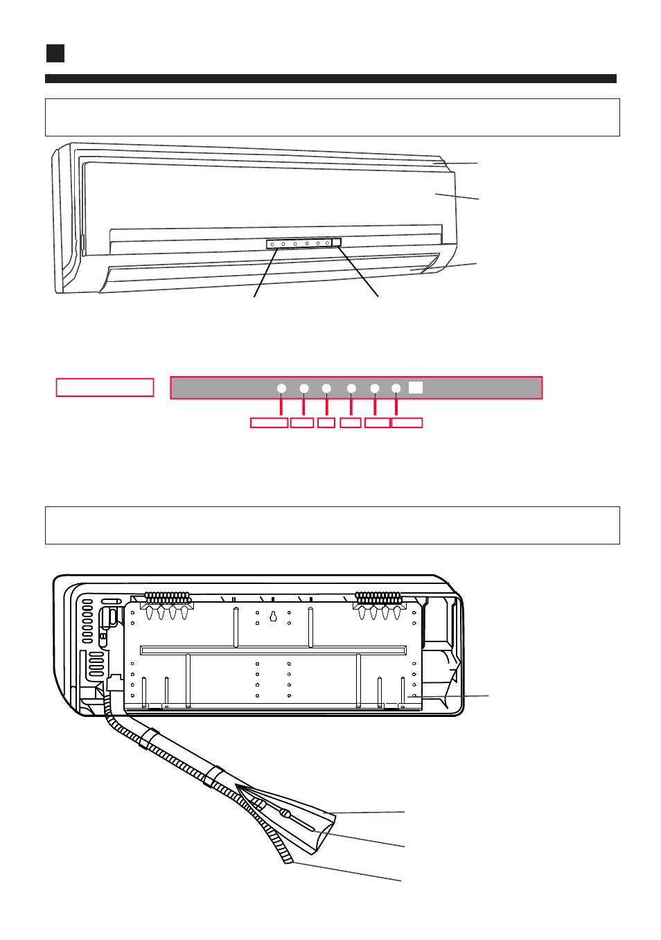 Parts and functions, Indoor unit front view indoor unit back view | haier AS072XHERA User Manual | Page 8 / 33