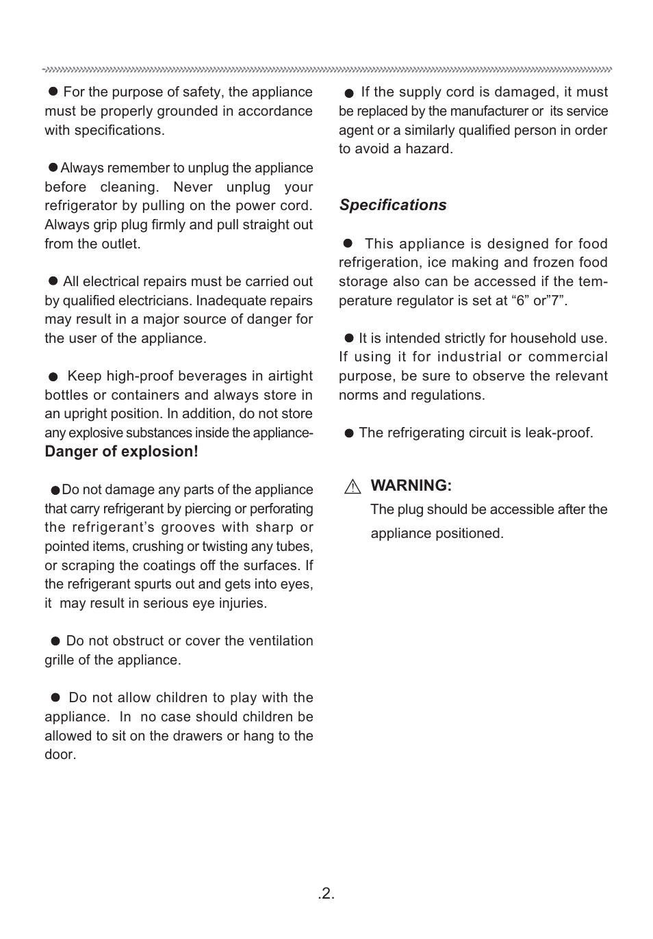 Cautions | haier HR-155S User Manual | Page 3 / 12