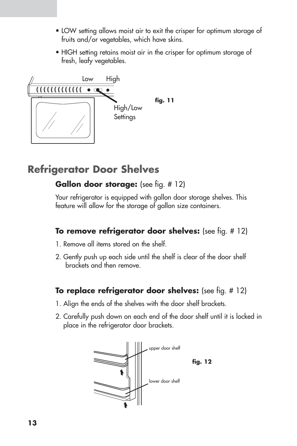 Refrigerator door shelves | haier 16 User Manual | Page 14 / 60