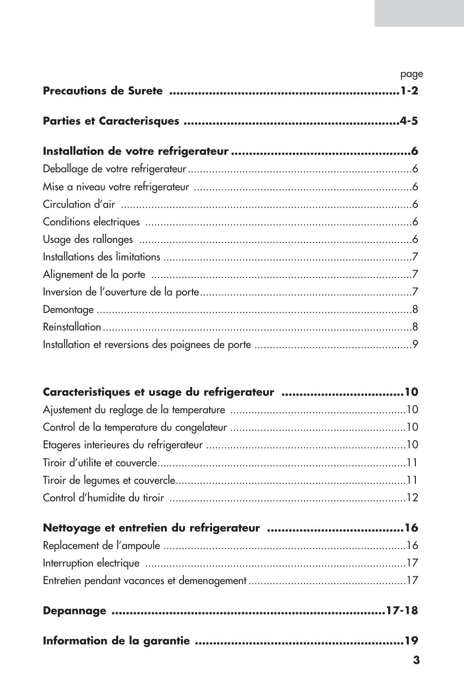 Table de matiere | haier 16 User Manual | Page 23 / 60