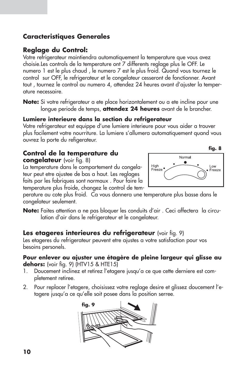 Usage caracteristiques refrigerateur | haier 16 User Manual | Page 30 / 60