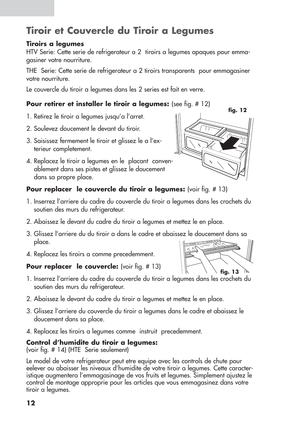 Tiroir et couvercle du tiroir a legumes | haier 16 User Manual | Page 32 / 60