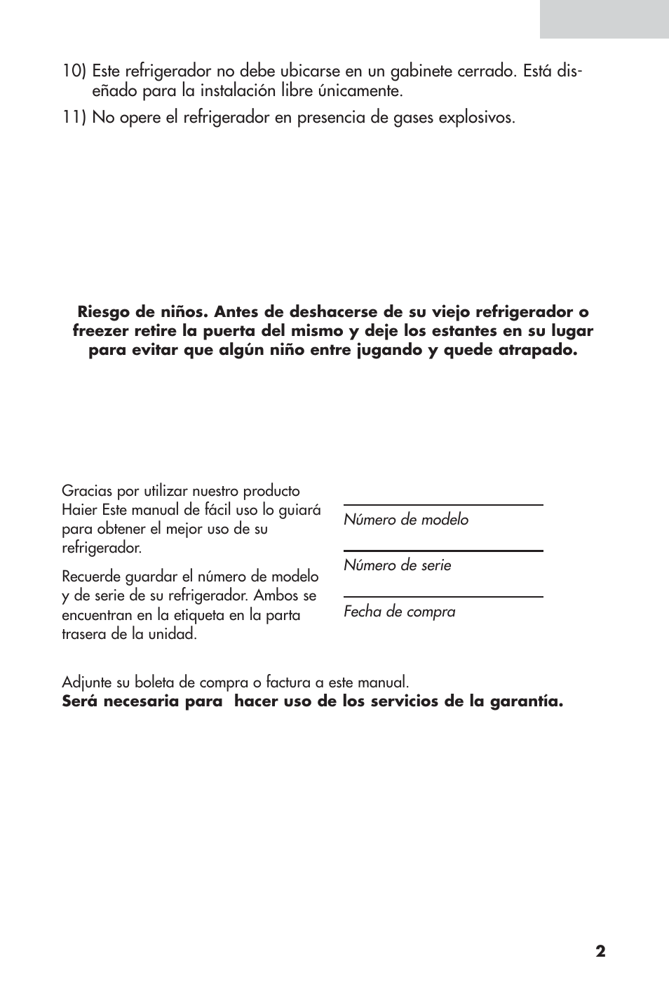 Peligro, Guarde estas instrucciones para referencia futura | haier 16 User Manual | Page 41 / 60