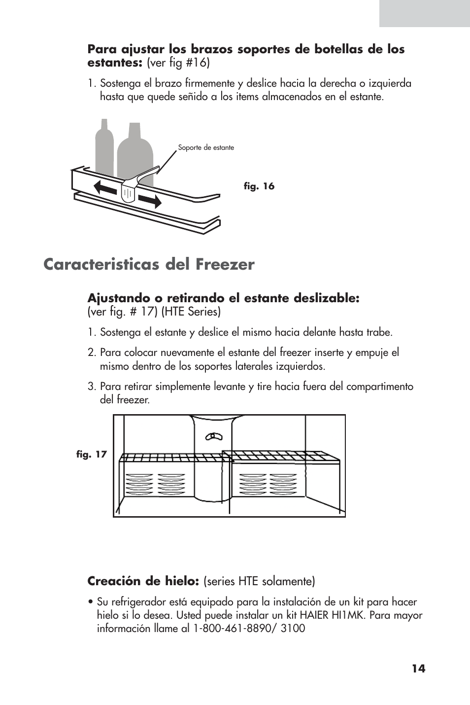 Caracteristicas del freezer | haier 16 User Manual | Page 53 / 60