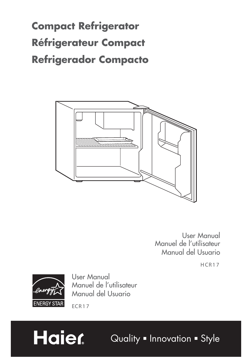 haier ECR1 7 User Manual | 38 pages