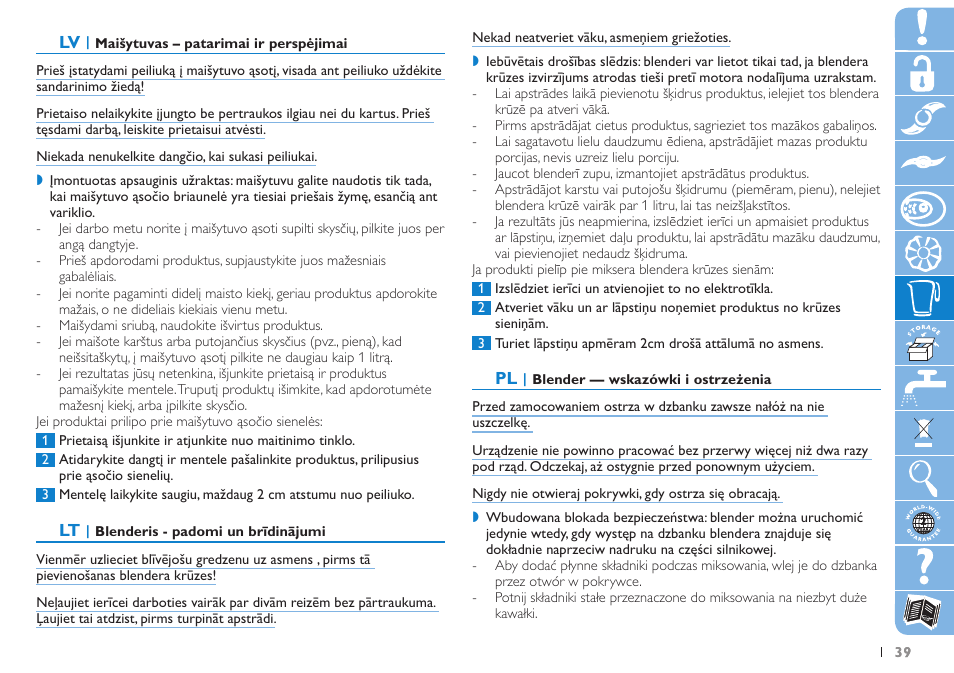 Philips HR 7620 User Manual | Page 39 / 76