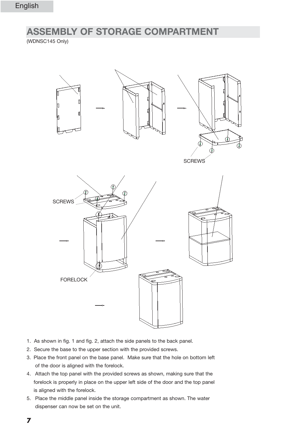 Assembly of storage compartment, English | haier WDNS201SS User Manual | Page 8 / 16