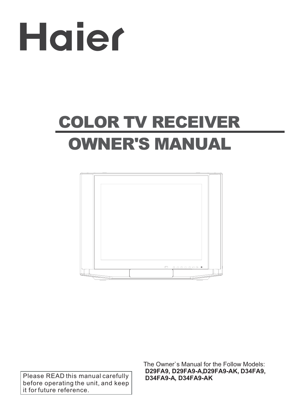 haier D34FA9-AK User Manual | 45 pages