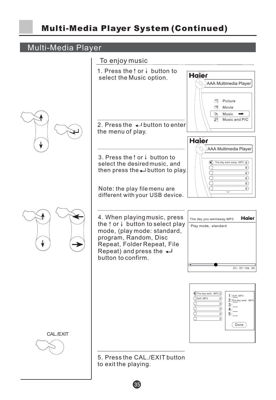 haier D34FA9-AK User Manual | Page 36 / 45