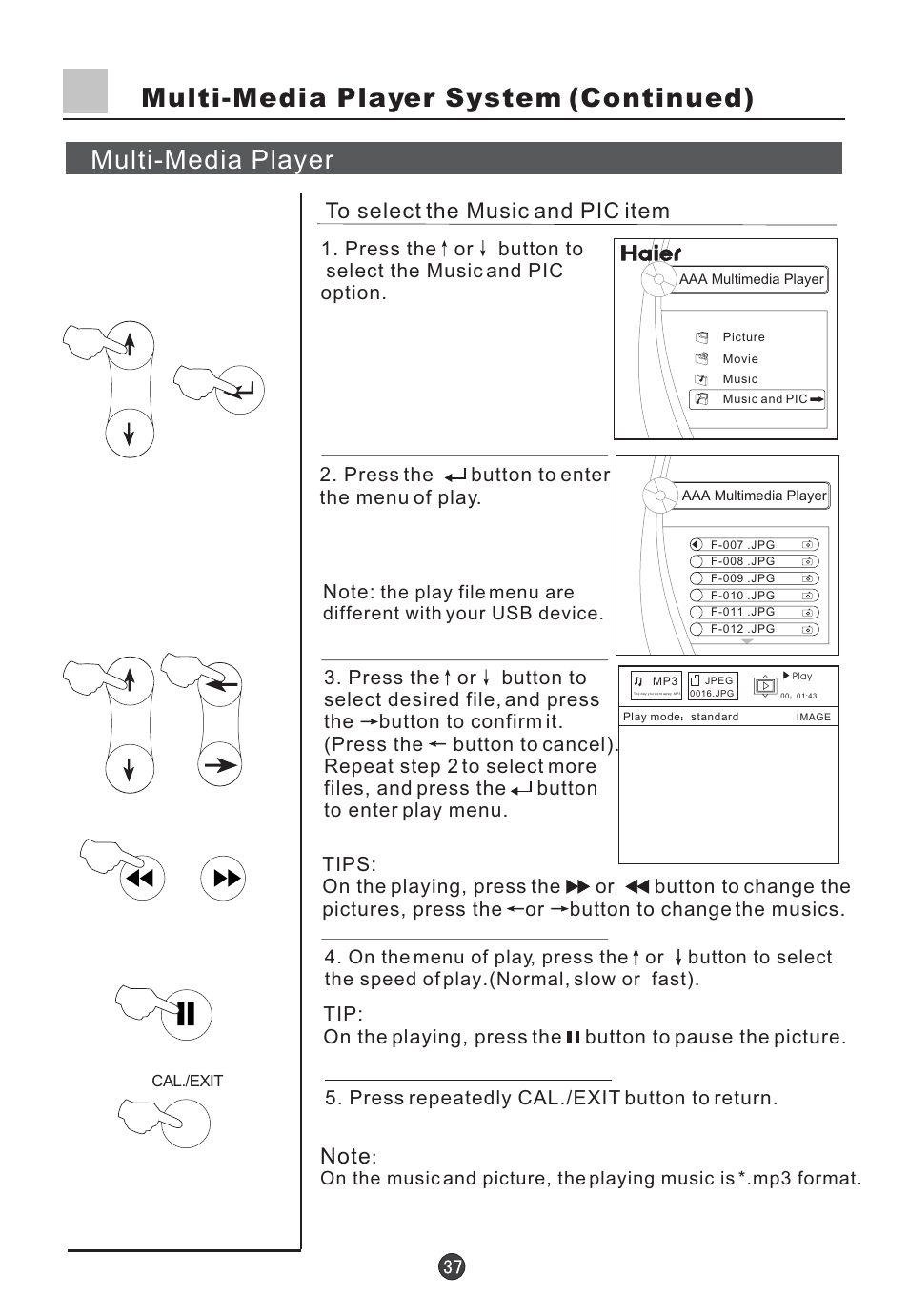 haier D34FA9-AK User Manual | Page 38 / 45