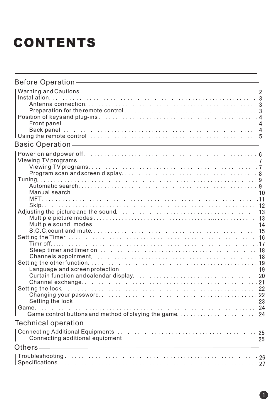 haier 25T3A User Manual | Page 2 / 29