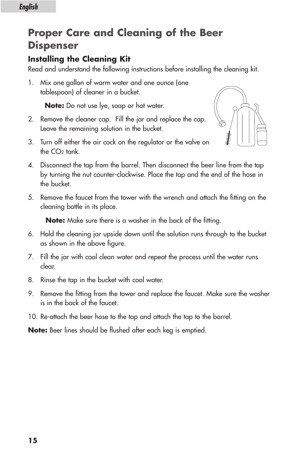 Proper care and cleaning of the beer dispenser | haier HBF05E User Manual | Page 16 / 72