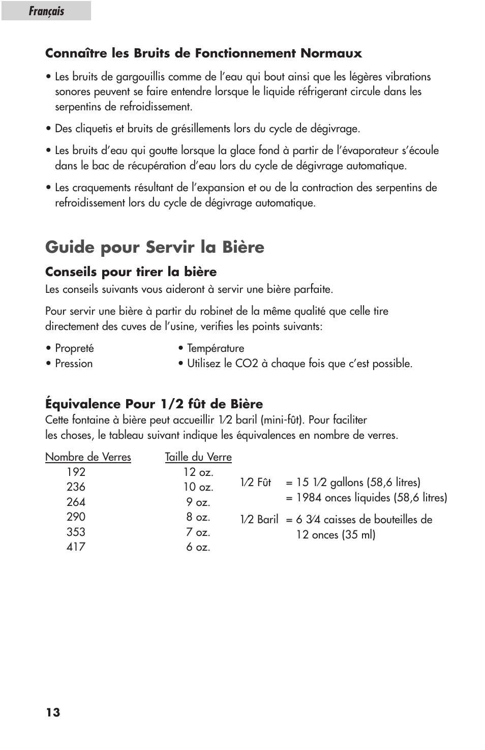 Guide pour servir la bière | haier HBF05E User Manual | Page 36 / 72