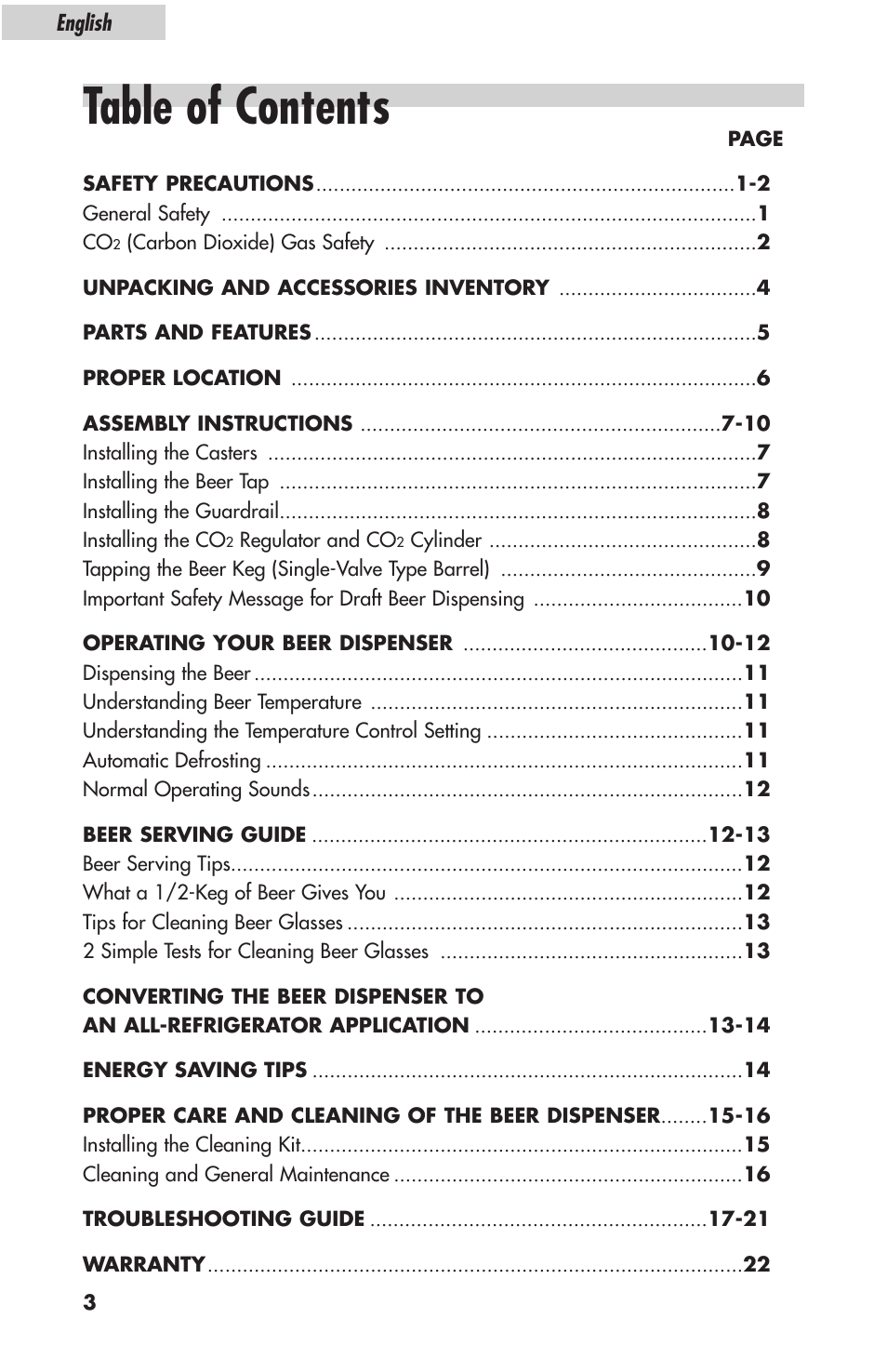 haier HBF05E User Manual | Page 4 / 72