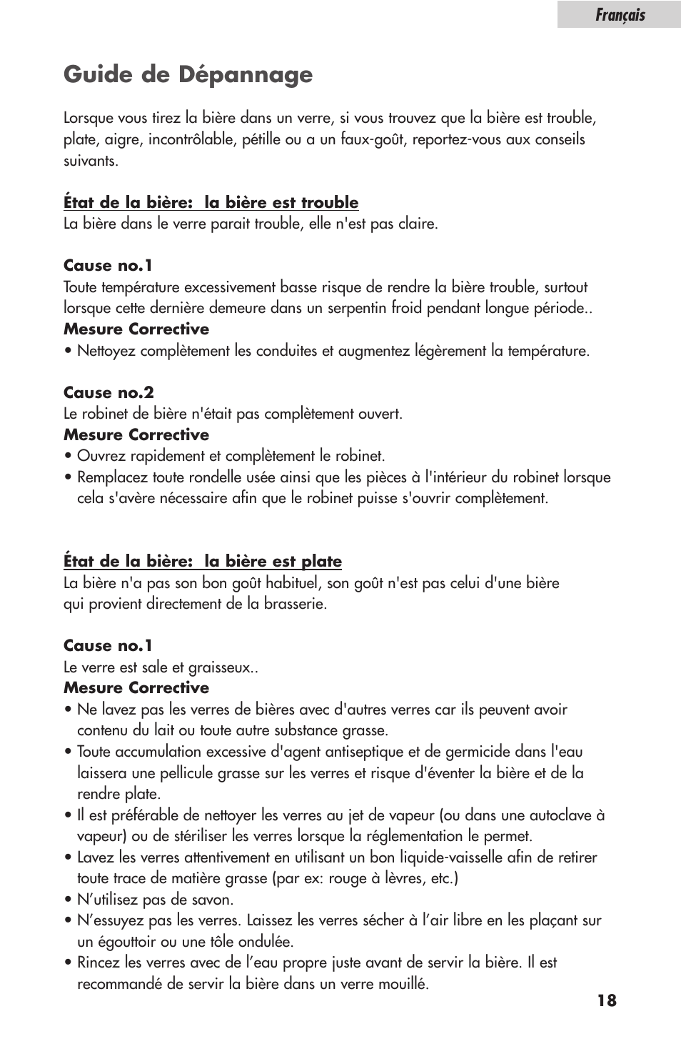 Guide de dépannage | haier HBF05E User Manual | Page 41 / 72
