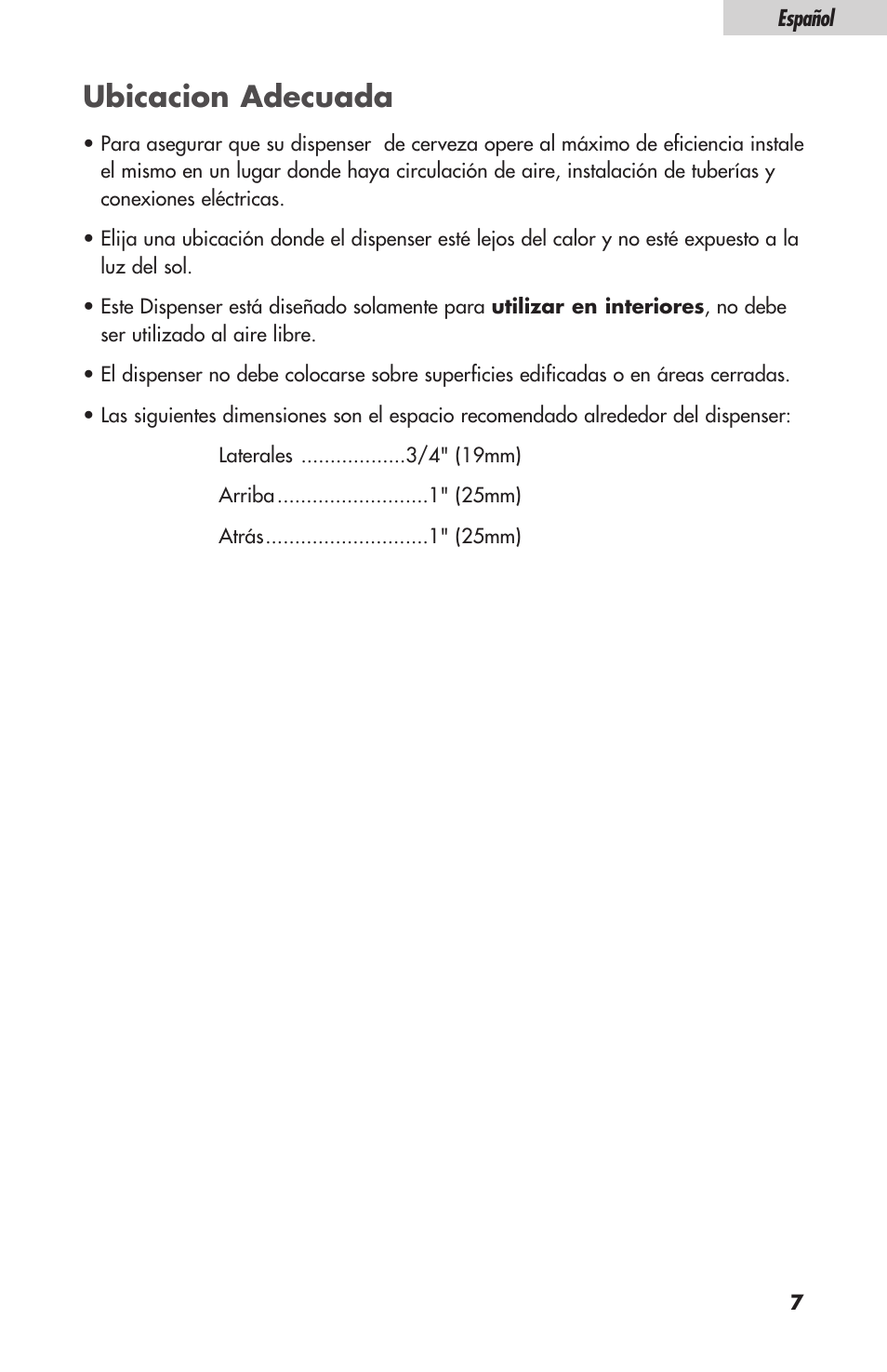 Ubicacion adecuada | haier HBF05E User Manual | Page 53 / 72