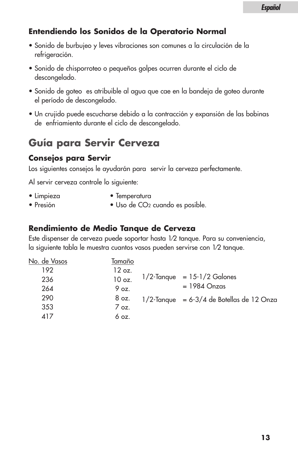 Guía para servir cerveza | haier HBF05E User Manual | Page 59 / 72