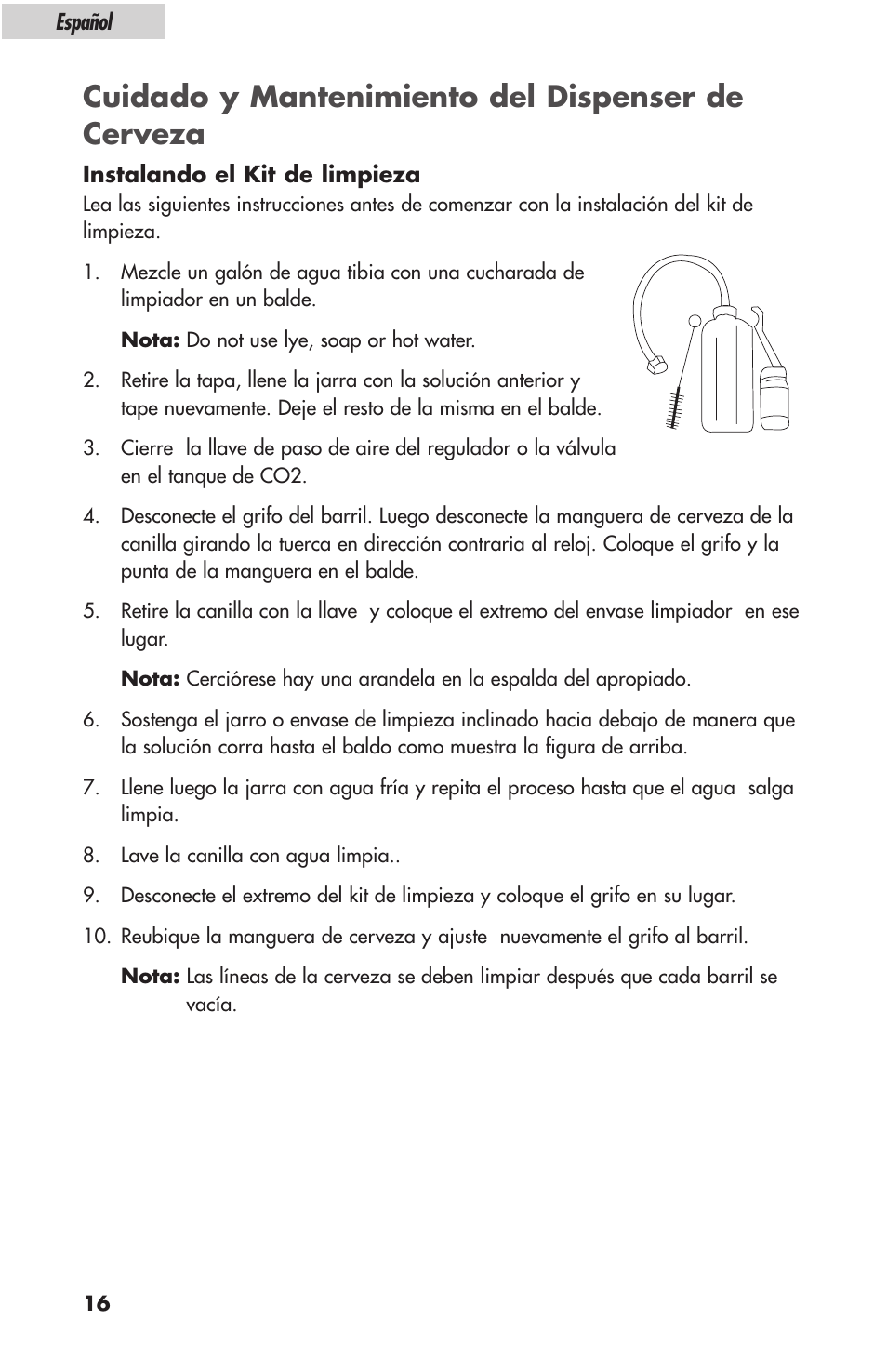 Cuidado y mantenimiento del dispenser de cerveza | haier HBF05E User Manual | Page 62 / 72