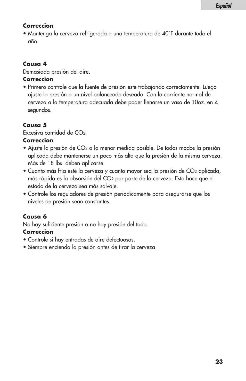 Español | haier HBF05E User Manual | Page 69 / 72