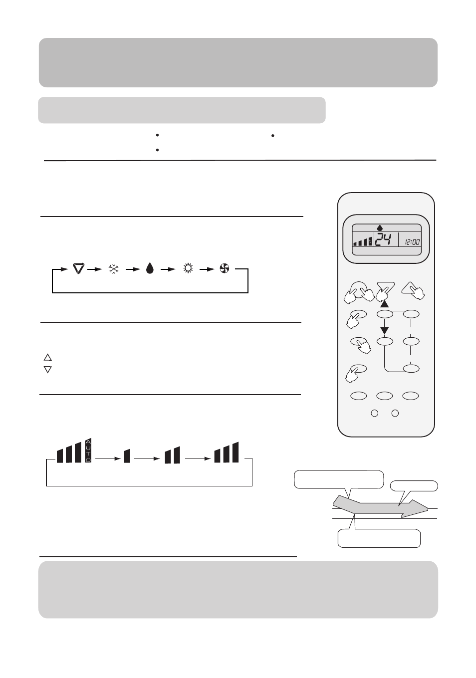 Operation, Cool,heat and dry operation, Recommendations: 7 | 1) unit start, 2) select operation mode, 3) select temp. setting, 4) fan speed selection, Hints | haier Split Type Room Air Conditioner No. 0010551809 User Manual | Page 9 / 17