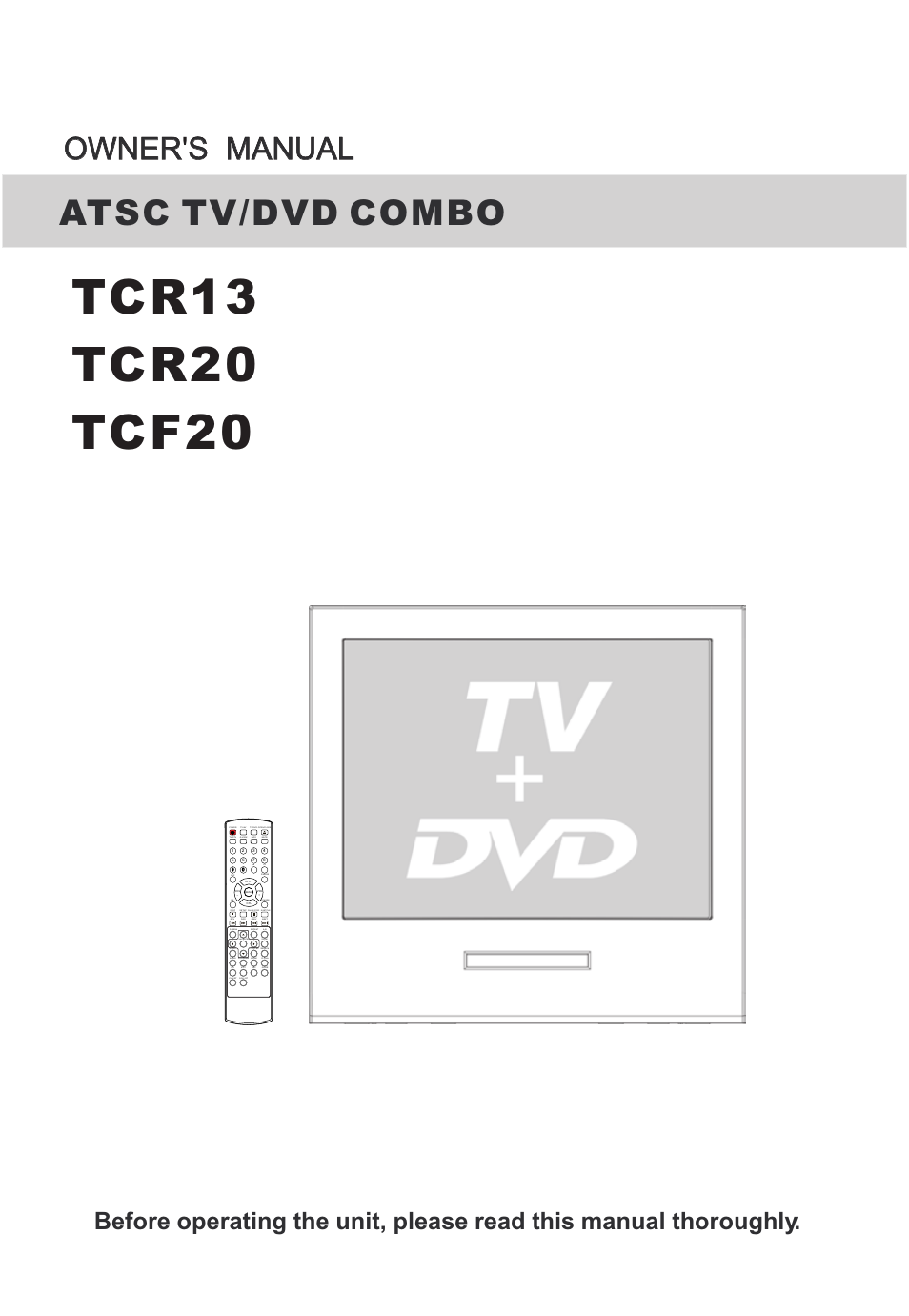 haier TCR20 User Manual | 48 pages